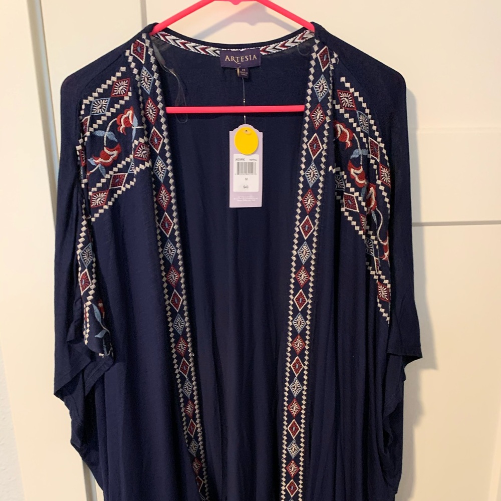 Detailed Navy kimono